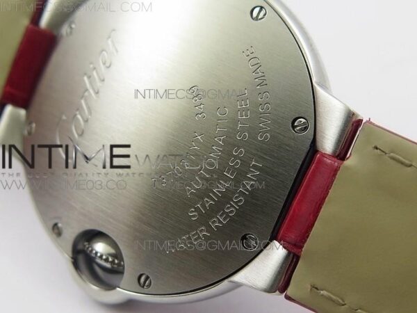 Ballon Bleu 33mm SS AF Red Dial on Red Croco Leather Strap – Bild 16