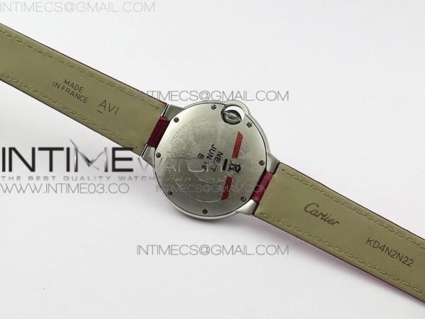 Ballon Bleu 33mm SS AF Red Dial on Red Croco Leather Strap – Bild 18