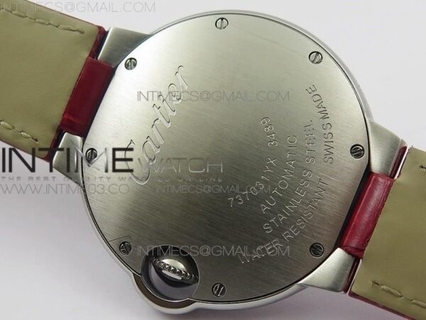 Ballon Bleu 33mm SS AF Red Dial on Red Croco Leather Strap – Bild 19