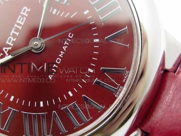 Ballon Bleu 33mm SS AF Red Dial on Red Croco Leather Strap – Bild 4