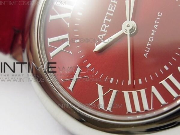 Ballon Bleu 33mm SS AF Red Dial on Red Croco Leather Strap – Bild 5