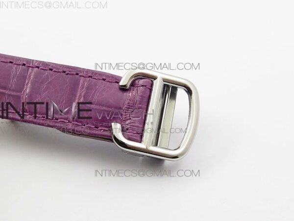 Ballon Bleu 33mm SS AF White Textured Dial on Purple Crocodile Strap Ronda Quartz – Bild 13