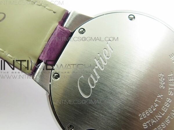 Ballon Bleu 33mm SS AF White Textured Dial on Purple Crocodile Strap Ronda Quartz – Bild 17