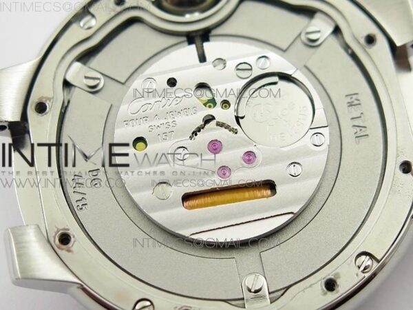 Ballon Bleu 33mm SS AF White Textured Dial on Purple Crocodile Strap Ronda Quartz – Bild 19