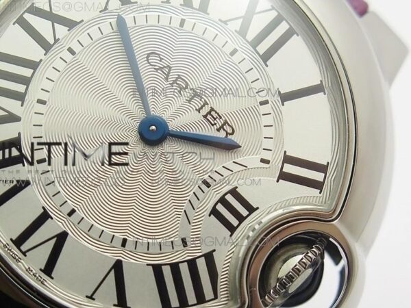 Ballon Bleu 33mm SS AF White Textured Dial on Purple Crocodile Strap Ronda Quartz – Bild 4