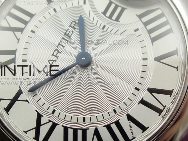 Ballon Bleu 33mm SS AF White Textured Dial on Purple Crocodile Strap Ronda Quartz – Bild 7