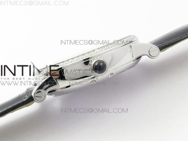 Rotonde Flying Tourbillon SS BLF White Dial Diamonds Bezel on Black Leather Strap V2 – Bild 3