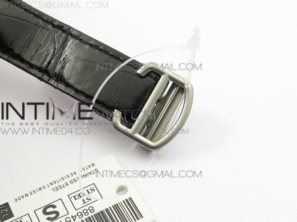 Rotonde Flying Tourbillon SS BLF White Dial Diamonds Bezel on Black Leather Strap V2 – Bild 5