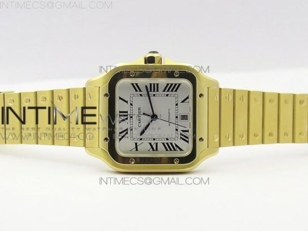 Santos de Cartier 40mm 2018 BVF  YG White Dial on YG SmartLinks Bracelet – Bild 2