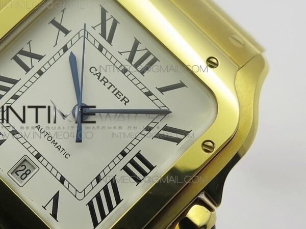 Santos de Cartier 40mm 2018 BVF  YG White Dial on YG SmartLinks Bracelet – Bild 4