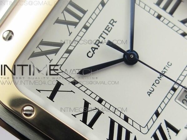 Santos de Cartier 40mm 2018 SS/RG BVF RG Bezel White Dial on SS/RG SmartLinks Bracelet – Bild 3