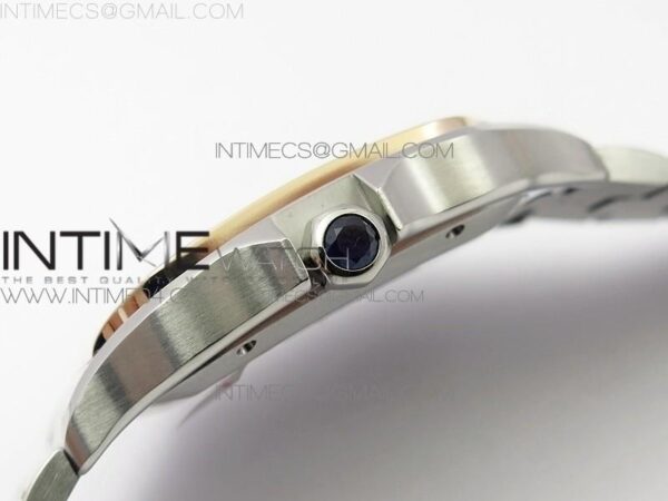 Santos de Cartier 40mm 2018 SS/RG BVF RG Bezel White Dial on SS/RG SmartLinks Bracelet – Bild 9