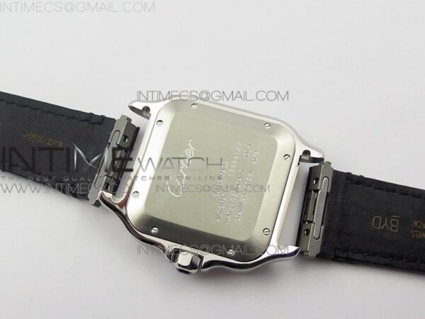 Santos de Cartier 40mm 2018 SS/RG V6F White Dial on Black Leather Strap – Bild 16