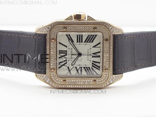 Santos de Cartier 40mm 2018 BVF Blue Dial on SS SmartLinks Bracelet – Bild 3