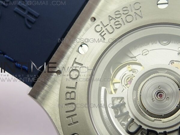 CLASSIC FUSION 45MM TITANIUM WWF 1:1 BEST EDITION BLUE DIAL ON BLUE GUMMY STRAP ASIAN HB1112 – Bild 7