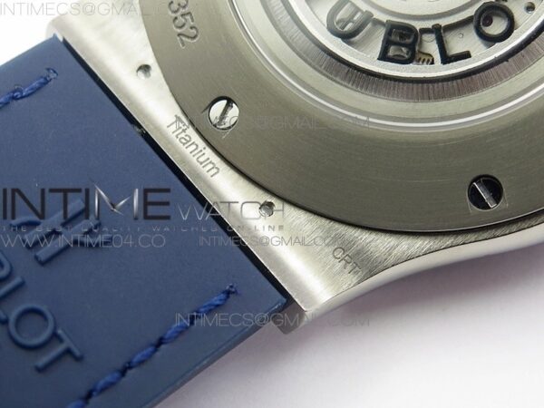 CLASSIC FUSION 45MM TITANIUM WWF 1:1 BEST EDITION BLUE DIAL ON BLUE GUMMY STRAP ASIAN HB1112 – Bild 20