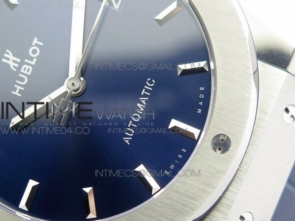 CLASSIC FUSION 45MM TITANIUM WWF 1:1 BEST EDITION BLUE DIAL ON BLUE GUMMY STRAP ASIAN HB1112 – Bild 5