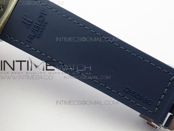 CLASSIC FUSION 45MM TITANIUM WWF 1:1 BEST EDITION BLUE DIAL ON BLUE GUMMY STRAP ASIAN HB1112 – Bild 11