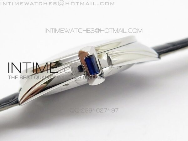 CLE DE CARTIER SS V6F WHITE TEXTURED DIAL ON BLACK LEATHER STRAP MIYOTA9015 – Bild 9