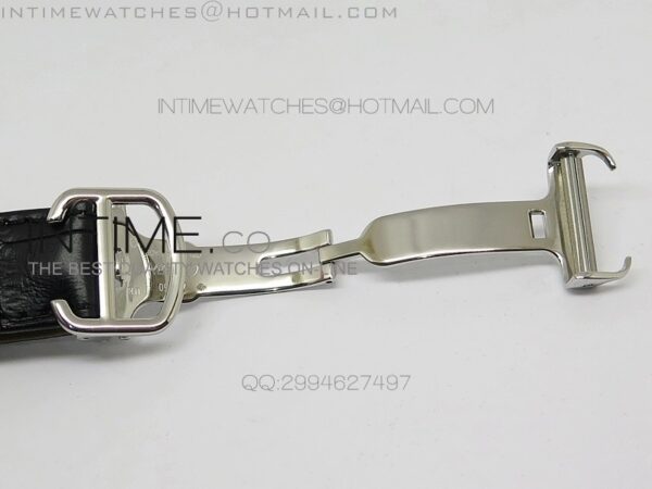 CLE DE CARTIER SS V6F WHITE TEXTURED DIAL ON BLACK LEATHER STRAP MIYOTA9015 – Bild 5