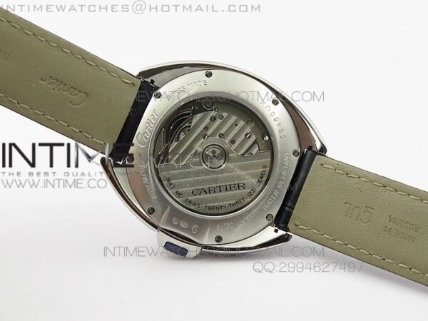 CLE DE CARTIER SS V6F WHITE TEXTURED DIAL ON BLACK LEATHER STRAP MIYOTA9015 – Bild 10