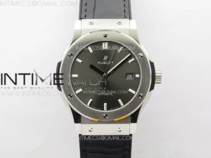 Classic Fusion 42mm SS APSF 1:1 Best Edition Gray Dial On Gummy Strap A2892