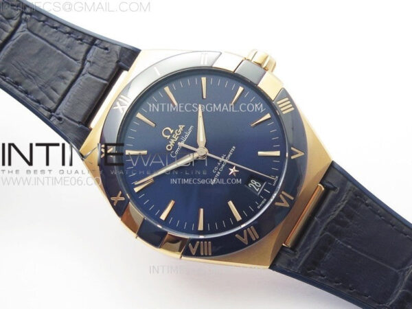 Constellation 41mm Blue Ceramic Bezel RG VSF 1:1 Best Edition Blue Dial on Blue Gummy Strap A8900 – Bild 2