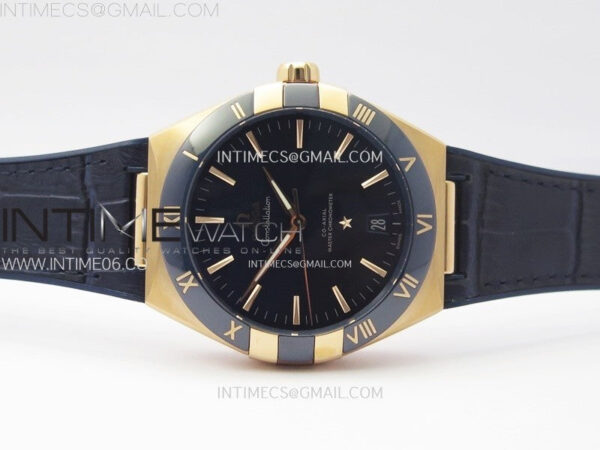 Constellation 41mm Blue Ceramic Bezel RG VSF 1:1 Best Edition Blue Dial on Blue Gummy Strap A8900 – Bild 3