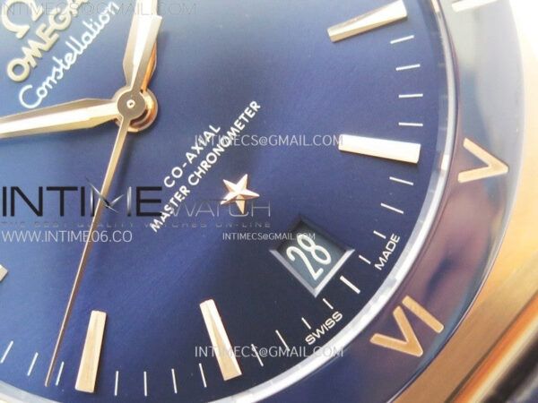 Constellation 41mm Blue Ceramic Bezel RG VSF 1:1 Best Edition Blue Dial on Blue Gummy Strap A8900 – Bild 5