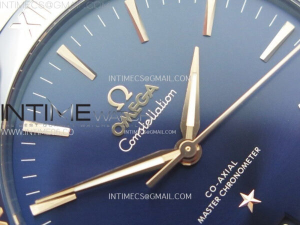 Constellation 41mm Blue Ceramic Bezel RG VSF 1:1 Best Edition Blue Dial on Blue Gummy Strap A8900 – Bild 7