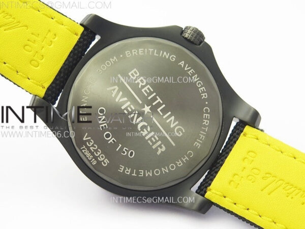 AVENGER V32395 45mm Ti DLC 1:1 Best Edition Yellow Dial on Nylon Strap A2824 – Bild 15