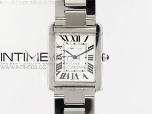 Tank Solo Ladies 28mm SS K11F 1:1 Best Edition White Dial on SS Bracelet Ronda Quartz