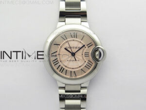 Ballon Bleu 33mm SS K3F 1:1 Best Edition Pink Textured Dial on SS Bracelet A076