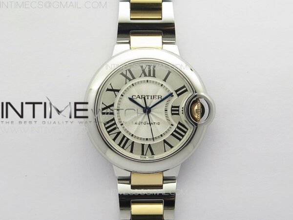 Ballon Bleu 33mm SS/RG K3F 1:1 Best Edition White Textured Dial on SS Bracelet A076