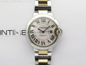 Ballon Bleu 33mm SS/RG K3F 1:1 Best Edition White MOP Dial on SS Bracelet A076
