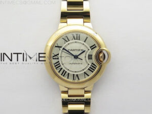Ballon Bleu 33mm RG K3F 1:1 Best Edition White Textured Dial on SS Bracelet A076