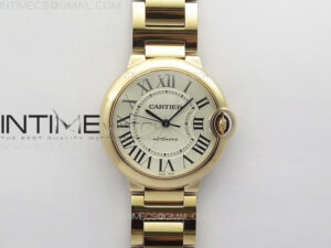 Ballon Bleu 36mm RG K3F 1:1 Best Edition White Textured Dial on SS Bracelet A076