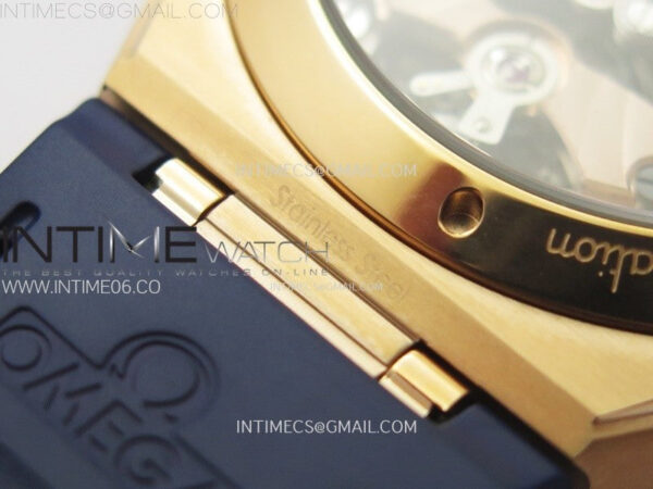 Constellation 41mm Blue Ceramic Bezel RG VSF 1:1 Best Edition Blue Dial on Blue Gummy Strap A8900 – Bild 25