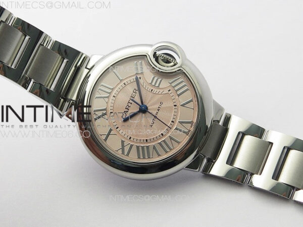 Ballon Bleu 33mm SS K3F 1:1 Best Edition Pink Textured Dial on SS Bracelet A076 – Bild 2