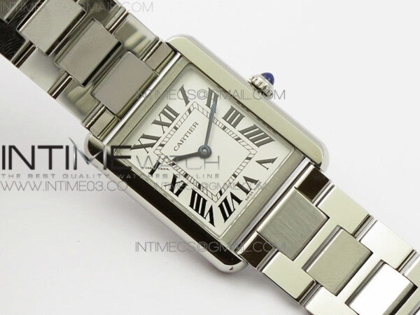 Tank Solo Ladies 25mm SS K11F 1:1 Best Edition White Dial on SS Bracelet Ronda Quartz – Bild 2