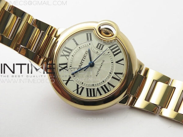 Ballon Bleu 33mm RG K3F 1:1 Best Edition White Textured Dial on SS Bracelet A076 – Bild 2