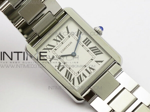 Tank Solo Ladies 28mm SS K11F 1:1 Best Edition White Dial on SS Bracelet Ronda Quartz – Bild 2