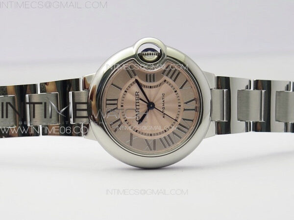 Ballon Bleu 33mm SS K3F 1:1 Best Edition Pink Textured Dial on SS Bracelet A076 – Bild 3