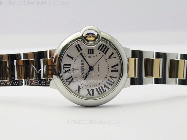 Ballon Bleu 33mm SS/RG K3F 1:1 Best Edition White MOP Dial on SS Bracelet A076 – Bild 3