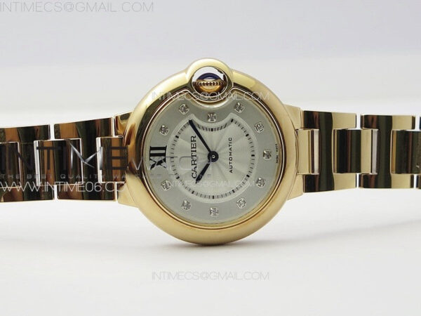 Ballon Bleu 33mm RG K3F 1:1 Best Edition White Textured Dia Markers Dial on SS Bracelet A076 – Bild 3