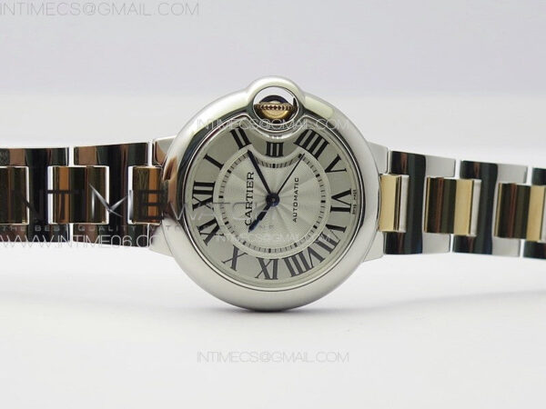 Ballon Bleu 33mm SS/RG K3F 1:1 Best Edition White Textured Dial on SS Bracelet A076 – Bild 3
