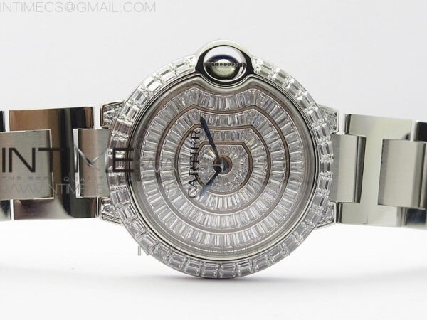 Ballon Bleu T Crystal 36mm SS Full Paved Crystal Dial on SS Bracelet Ronda quartz – Bild 3