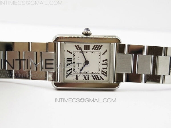Tank Solo Ladies 25mm SS K11F 1:1 Best Edition White Dial on SS Bracelet Ronda Quartz – Bild 3