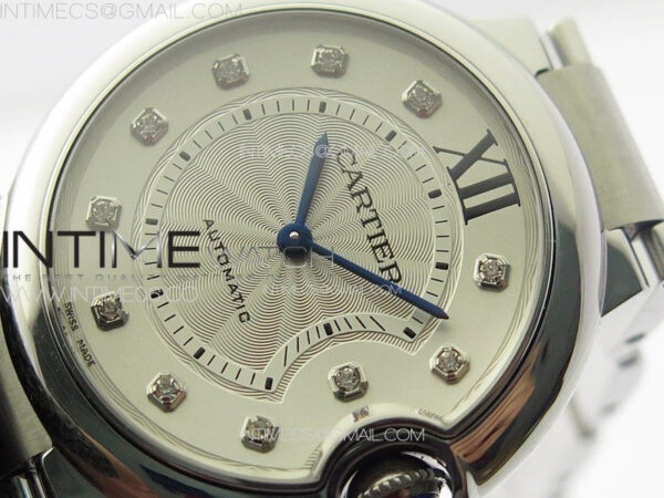 Ballon Bleu 36mm SS K3F 1:1 Best Edition White Textured Dia Markers Dial on SS Bracelet A076 – Bild 4
