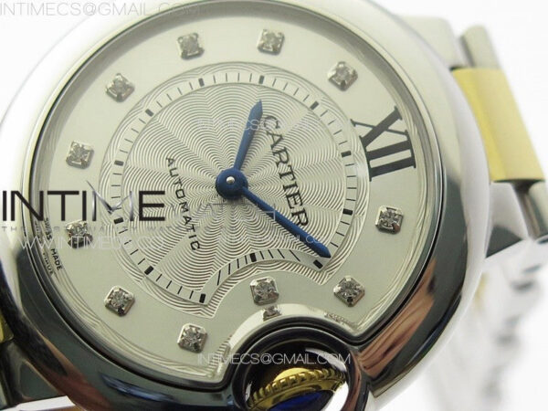 Ballon Bleu 33mm SS/YG K3F 1:1 Best Edition White Textured Dia Markers Dial on SS Bracelet A076 – Bild 4